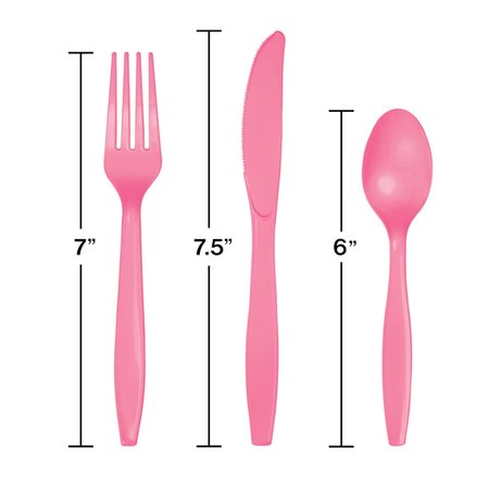Touch Of Color Pink Assorted Plastic Cutlery, Candy, 288PK 011350